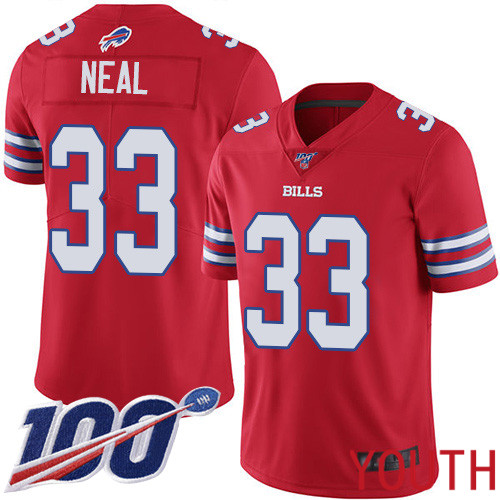 Youth Buffalo Bills #33 Siran Neal Limited Red Rush Vapor Untouchable 100th Season NFL Jersey